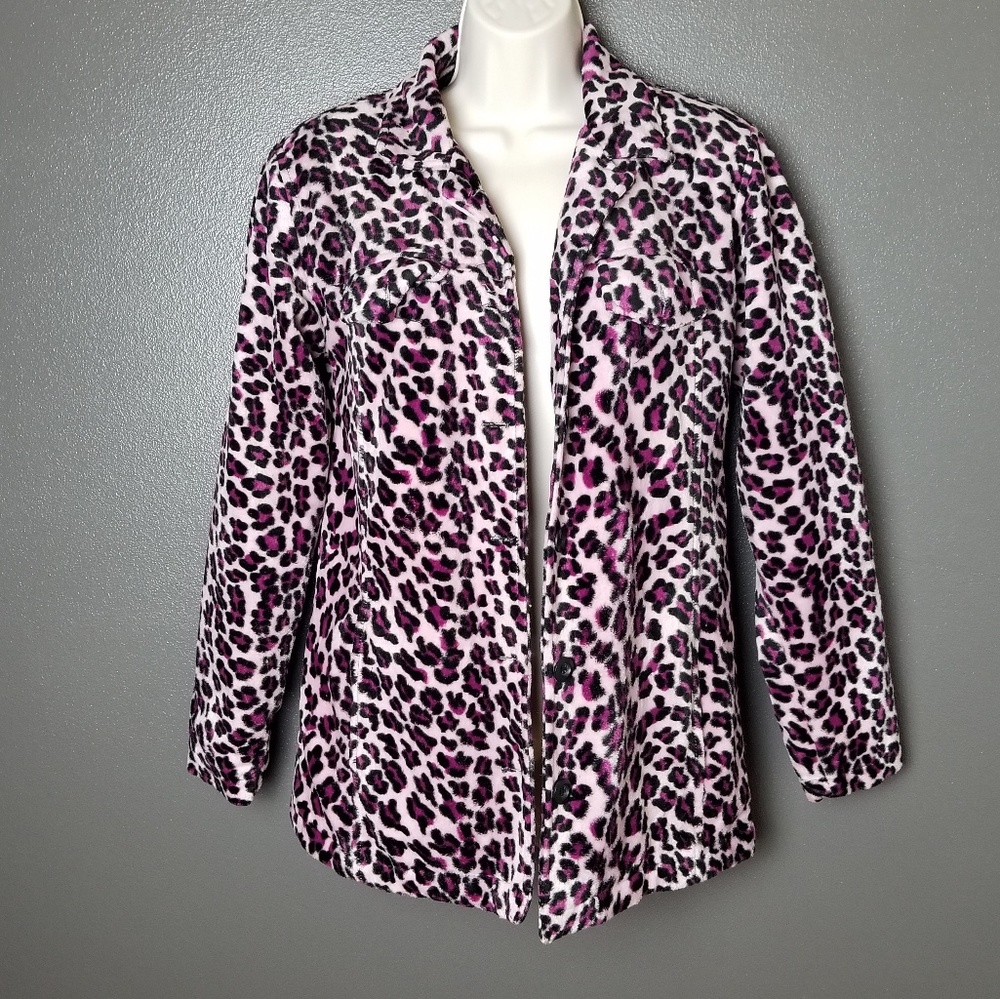 Vintage Dollhouse Outerwear Pink Leopard Jacket - Picture 1 of 7